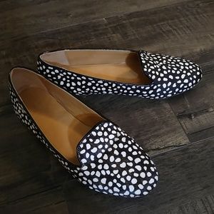 J. Crew factory leopard calf hair loafers